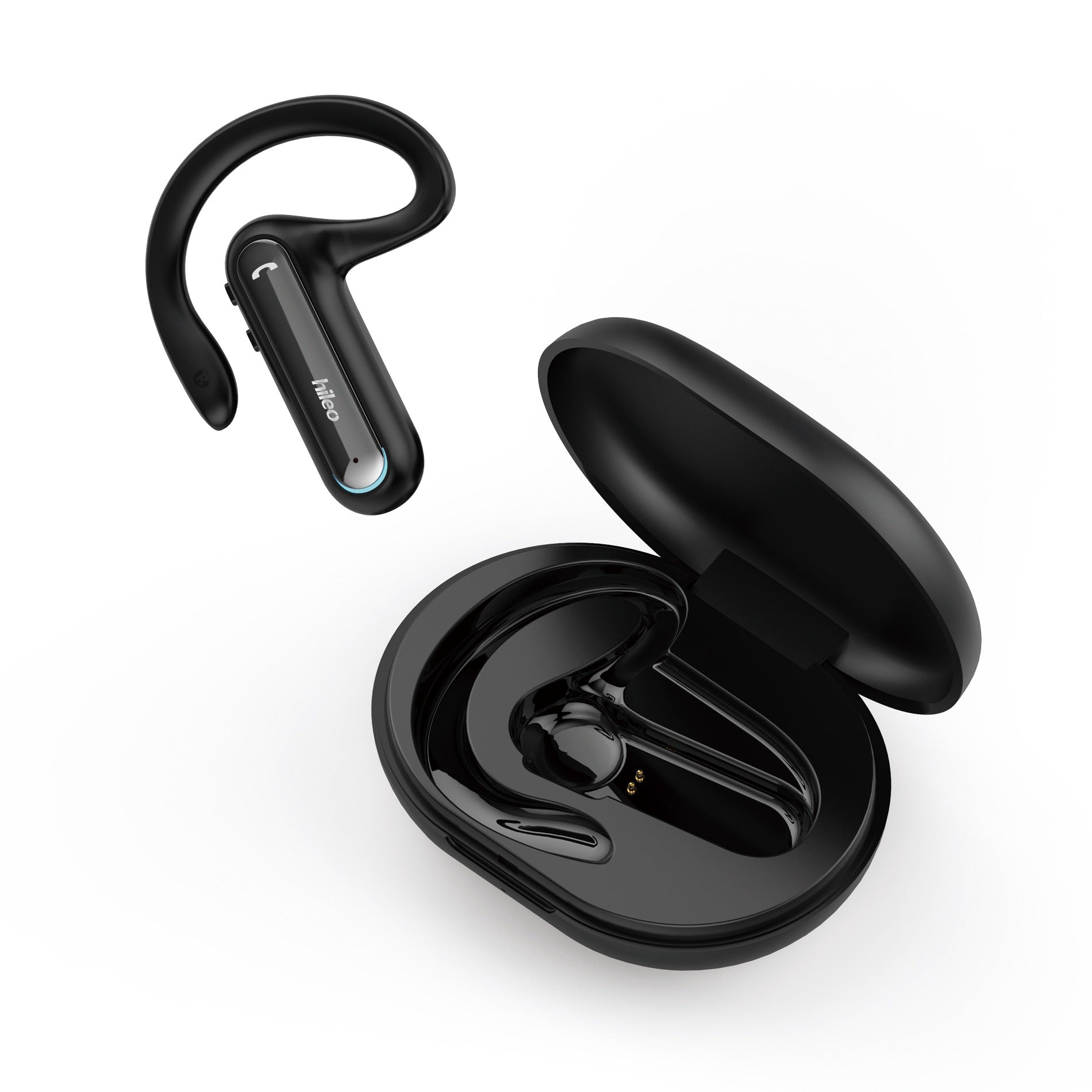 HILEO Hi8 Bluetooth Open-Ear Headphone Business Single-Ear Headset HD Sound Waterproof Earphone with Charging Case HILEO Hi8 Bluetooth Open-Ear Headphone Business Single-Ear Headset HD Sound Waterproof Earphone with Charging Case